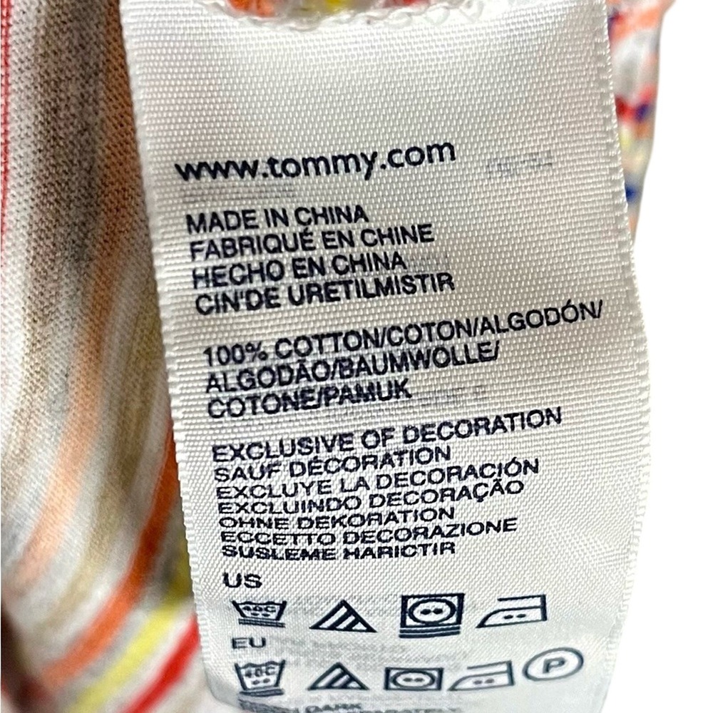 Tommy Hilfiger 100% Cotton Striped Tank Maxi side slit Dress Comfy Athleisure M - Picture 6 of 7